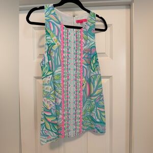 Lilly Pulitzer sheer tank with lining. Size large